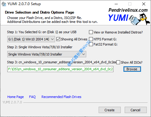 使用YUMI制作Win10安装U盘